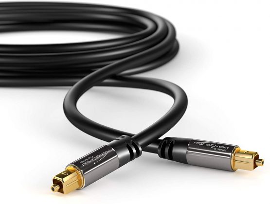 KabelDirekt – 2m Optical Digital Audio Cable/TOSLINK Cable (TOSLINK to TOSLINK, fibre optic cable, for Home Theater, PS4, XBOX) PRO Series - Image 2