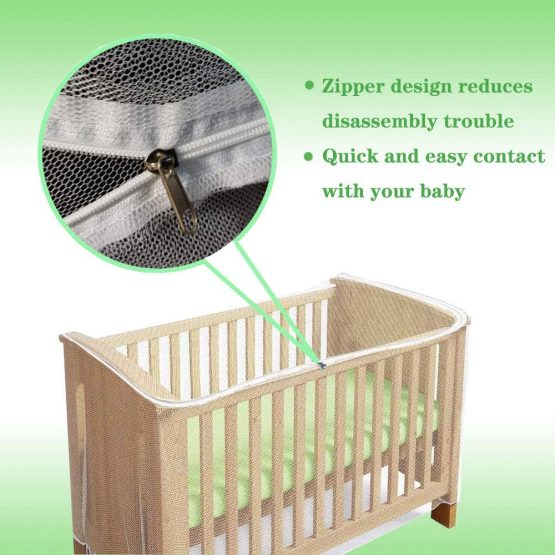 Cot Bed Insect Net, Crib Mosquito Net with Zipper Feature for Quick Easy Access to Your Baby, Universal Size for Most Cot - Image 4