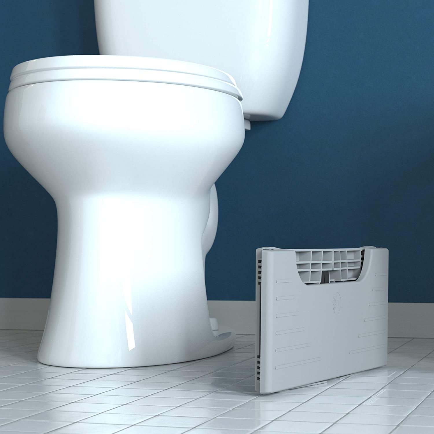 Squatty Potty Porta Traveler Foldable Toilet Stool for Travel 7" Height, Gray, Grey - Image 4