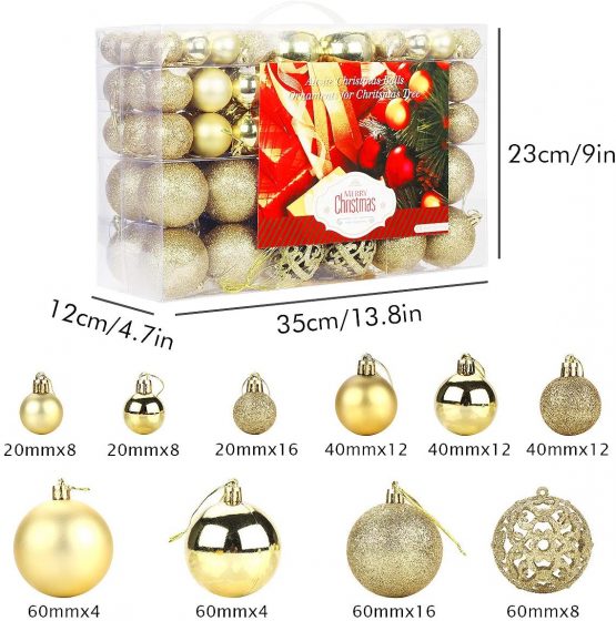 Aitsite Christmas Baubles 4 CM Xmas Tree Hanging Christmas Balls Decoration Ornamentsl Home Festival Decors - Image 2