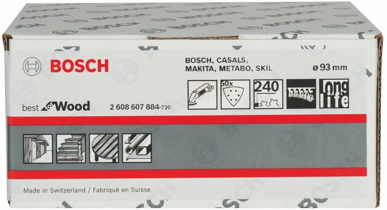 Bosch 2608607884 93 mm Sanding Sheets for Delta Sanders, Blue, 93mm diameter - Image 2