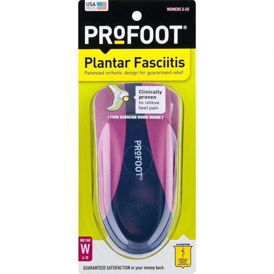 PROFOOT 22102FGENXX12 Plantar Fasciitis Orthotics for Women's, 6-10