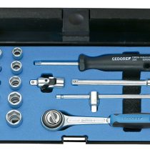 Gedore 20EMU-3 1/4-Inch Tool Set - Blue/Silver (16-Piece)