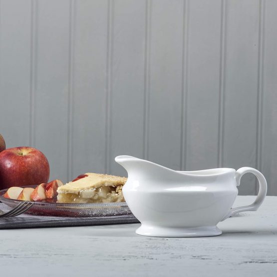 WM Bartleet & Sons 1750 T195 Wm Bartleet & Sons Traditional Porcelain Gravy and Sauce Boat 500ml, White - Image 4