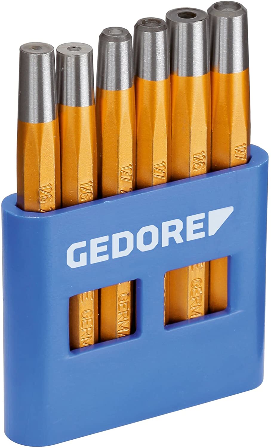 Gedore 125 B Set of rivetting setters and snap dies 6 pieces