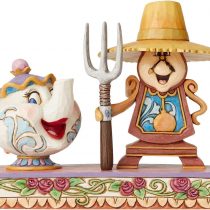 Disney Traditions Figurine, Beauty and Beast, Cogsworth & Mrs Potts