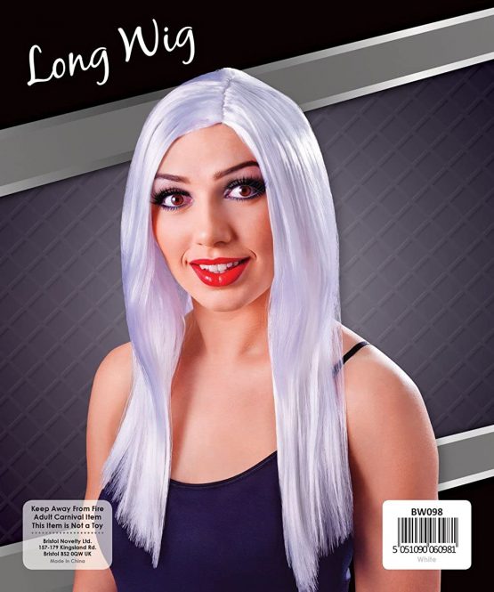 Bristol Novelty BW098 Long 18" Wig White, One Size - Image 2