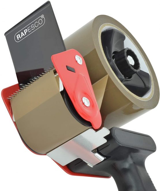 Rapesco 1556 960 Tape Dispenser with 2 Brown Packing Tapes & Knife - Image 3