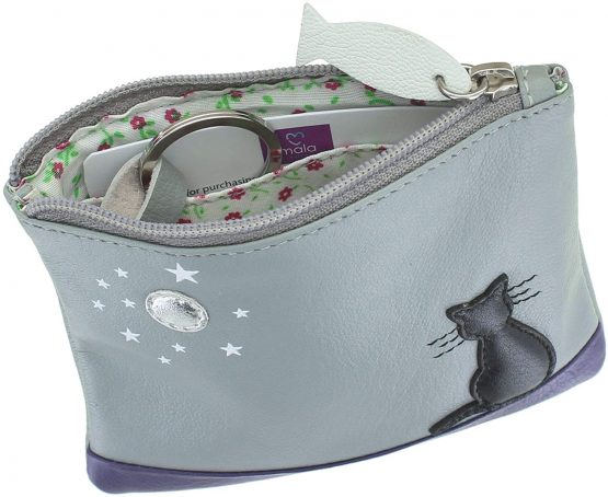 Mala Leather Midnight Collection Leather Coin Purse RFID Blocking 4207_35 Grey - Image 3