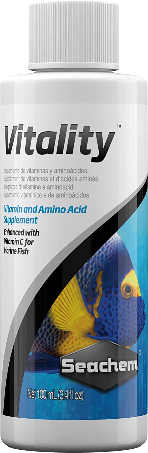Seachem Vitality Vitamin and Amino Acid Supplement, 100 ml, clear, 100 ml (Pack of 1)