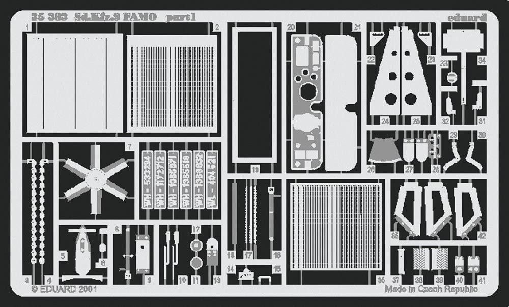 Eduard Accessories 35383 Model Building Accessories Sd. 9 FAMO Photo Set