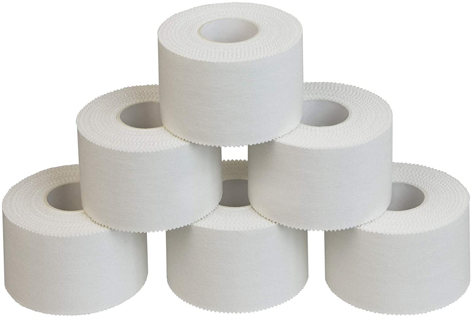 ALPIDEX 6 x Sports Tape 10 m x 3.8 cm White Zinc Oxide Finger Tape Tearable Skinfriendly Handball Football Volleyball Rugby