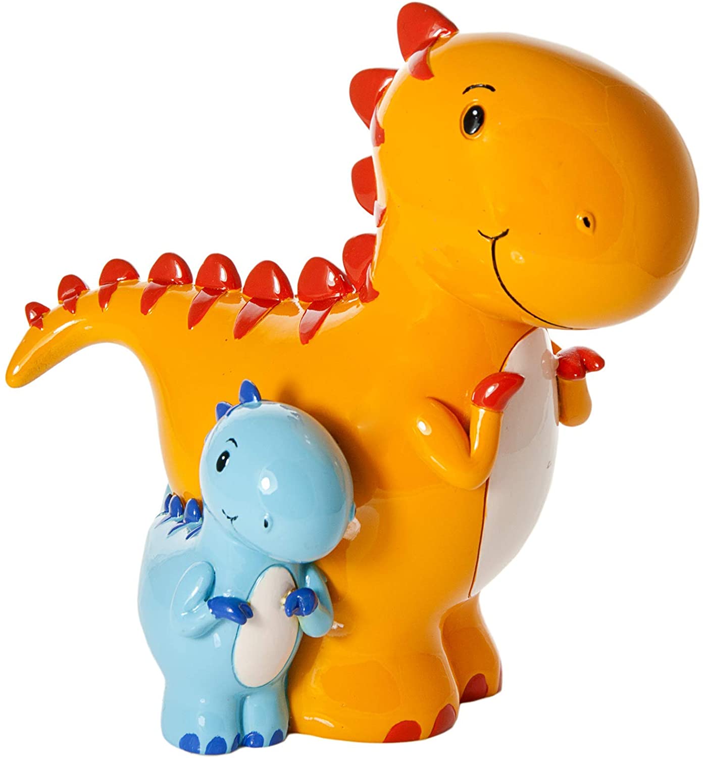 Mousehouse Gifts - Mother and Baby T-Rex Piggy Bank, Dinosaur Money Box for Boys and Girls, Green