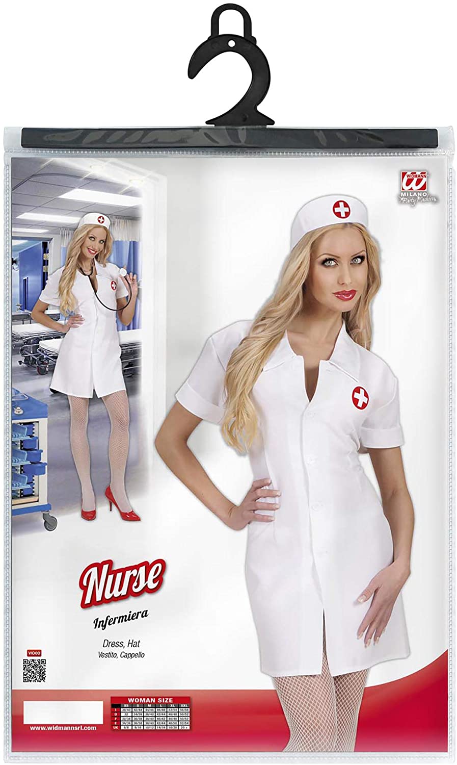 Ladies Nurse Quality Fabric Costume Extra Large UK 18-20 for ER GP Hospital Fancy Dress, White, XL - Image 2