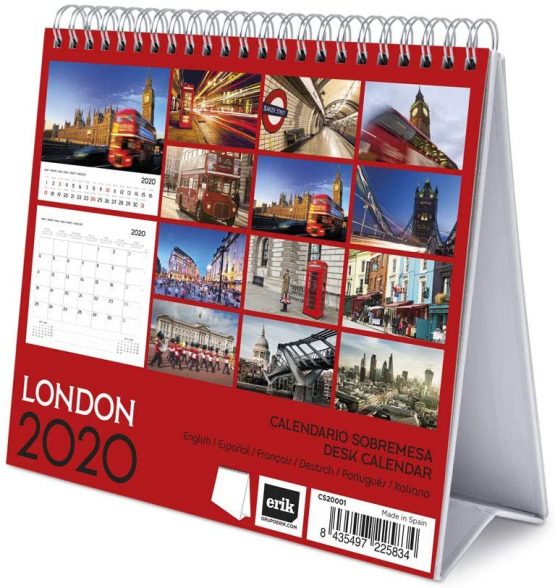 ERIK - London 2020 Desk Calendar - 12 Months - Image 2