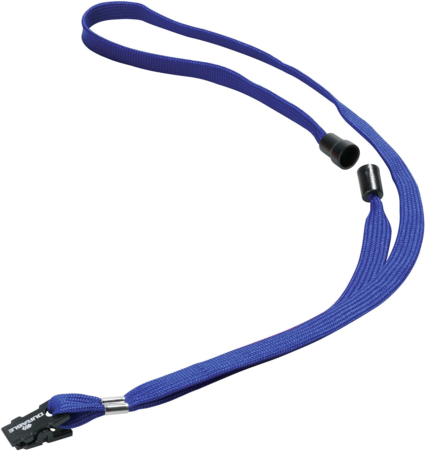 Durable Textile Lanyard 10 mm Blue, Dark Blue, 10 x 440 mm