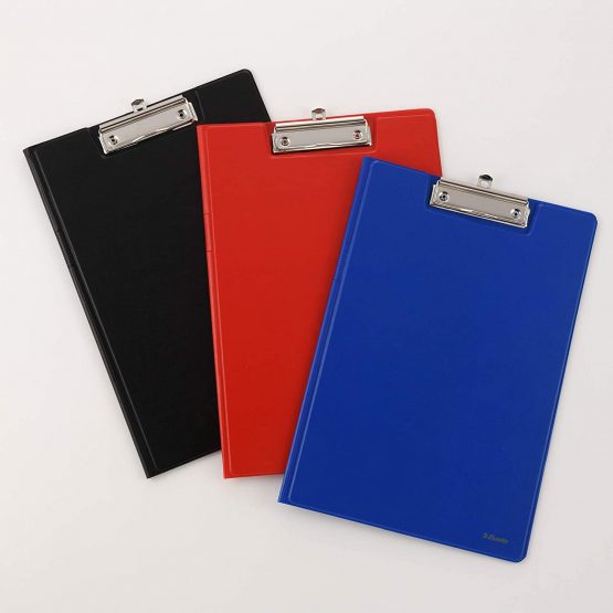 Esselte A4 Clipfolder with Cover, Rigid Plastic, Red - Image 4