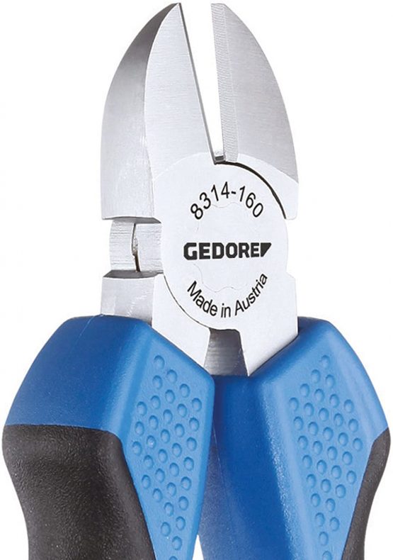 GEDORE Side cutter for medium hard wire to 1.6 mm dia., Swedish pattern, Non-slip grips, Hardened, Length 160 mm, 8314-160 JC - Image 2