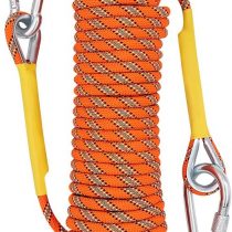 X XBEN Multi-use 8mm Outdoor Rope Home Emergency Escape Rope, Multifunctional Cord Safety Rope for Magnetic Fishing Hiking Caving Camping Rescue Tree Climbing (20M, Orange)