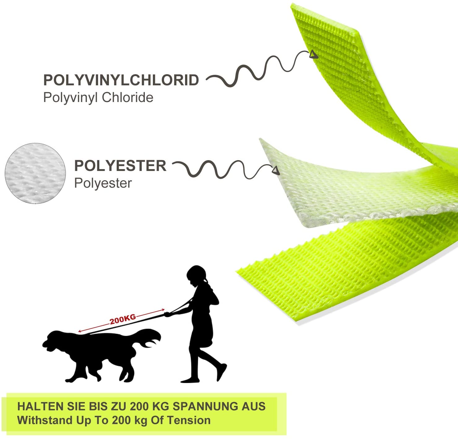 Toozey Dog Training Lead, 5m Long Waterproof Leash with Hand Loop and Mesh Bag, Durable for Small to Large Dogs Yellow - Image 2
