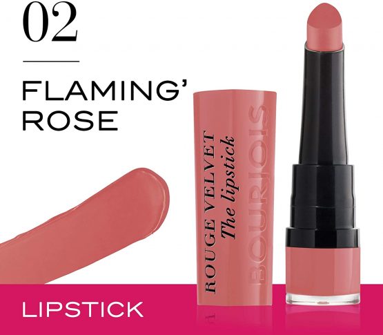 Bourjois Rouge Velvet The Lipstick Bullet Lipstick 2 Flaming’rose Pinks, 2.4g, 29166438002 - Image 2