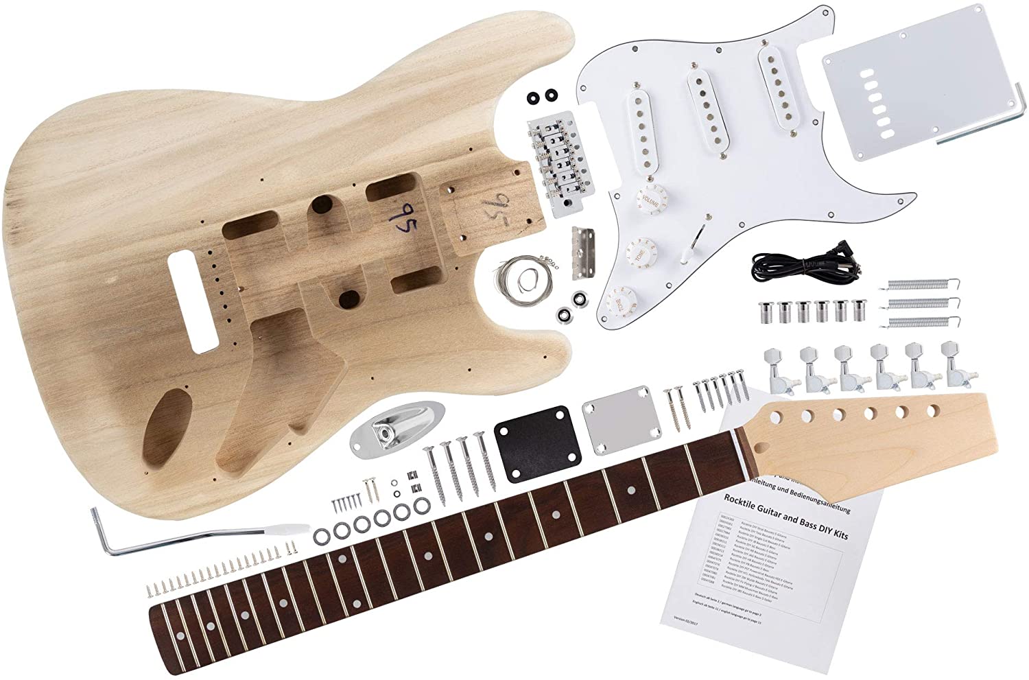 Rocktile Electric Guitar Kit ST Style, White