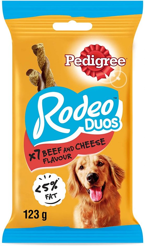 Pedigree Rodeo Duos - Dog Treats with Beef & Cheese, 70 Sticks, 10 x 123 g