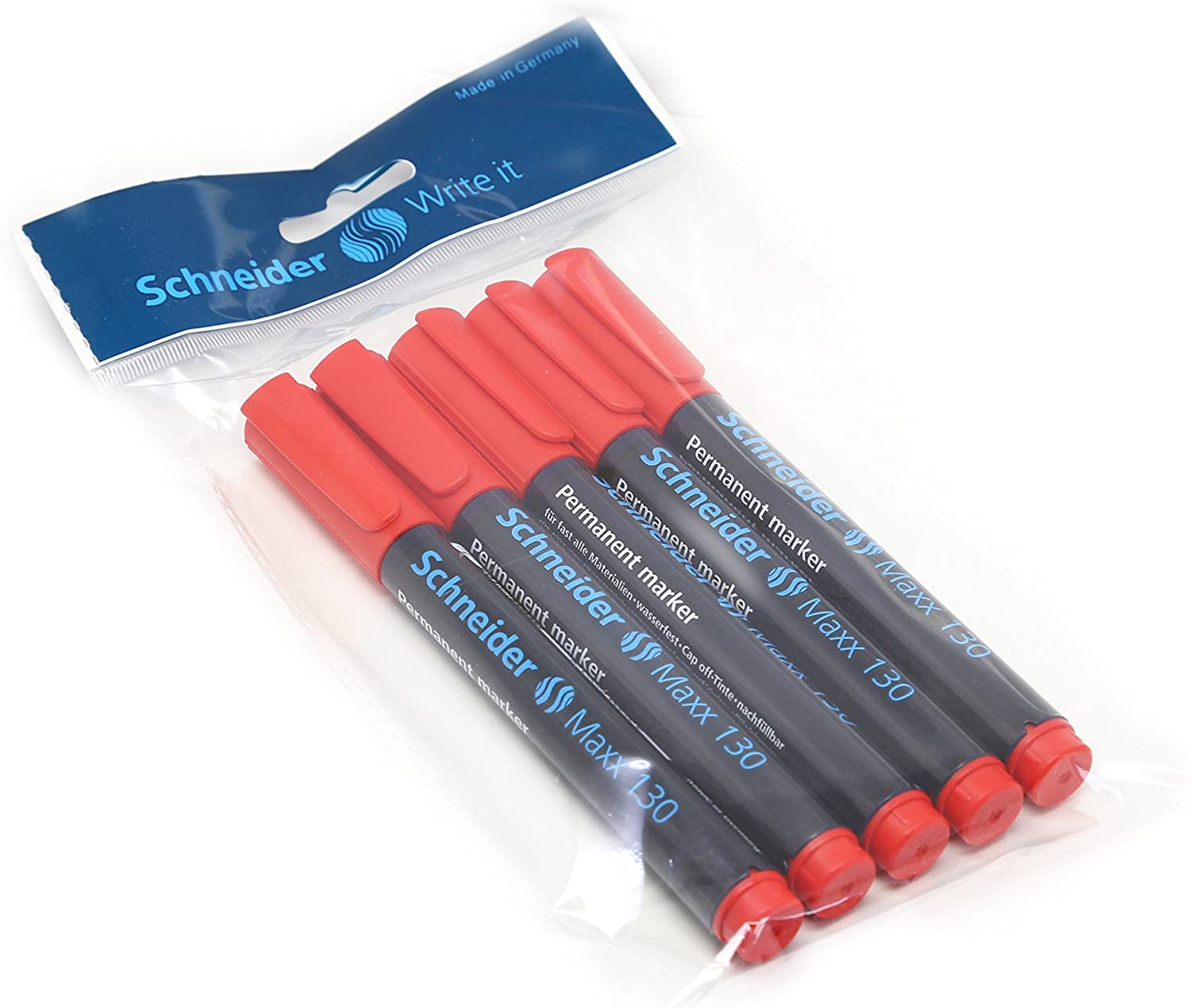 Schneider 130 Permanent Marker Bullet - Red, 10 count (Pack of 1) - Image 4