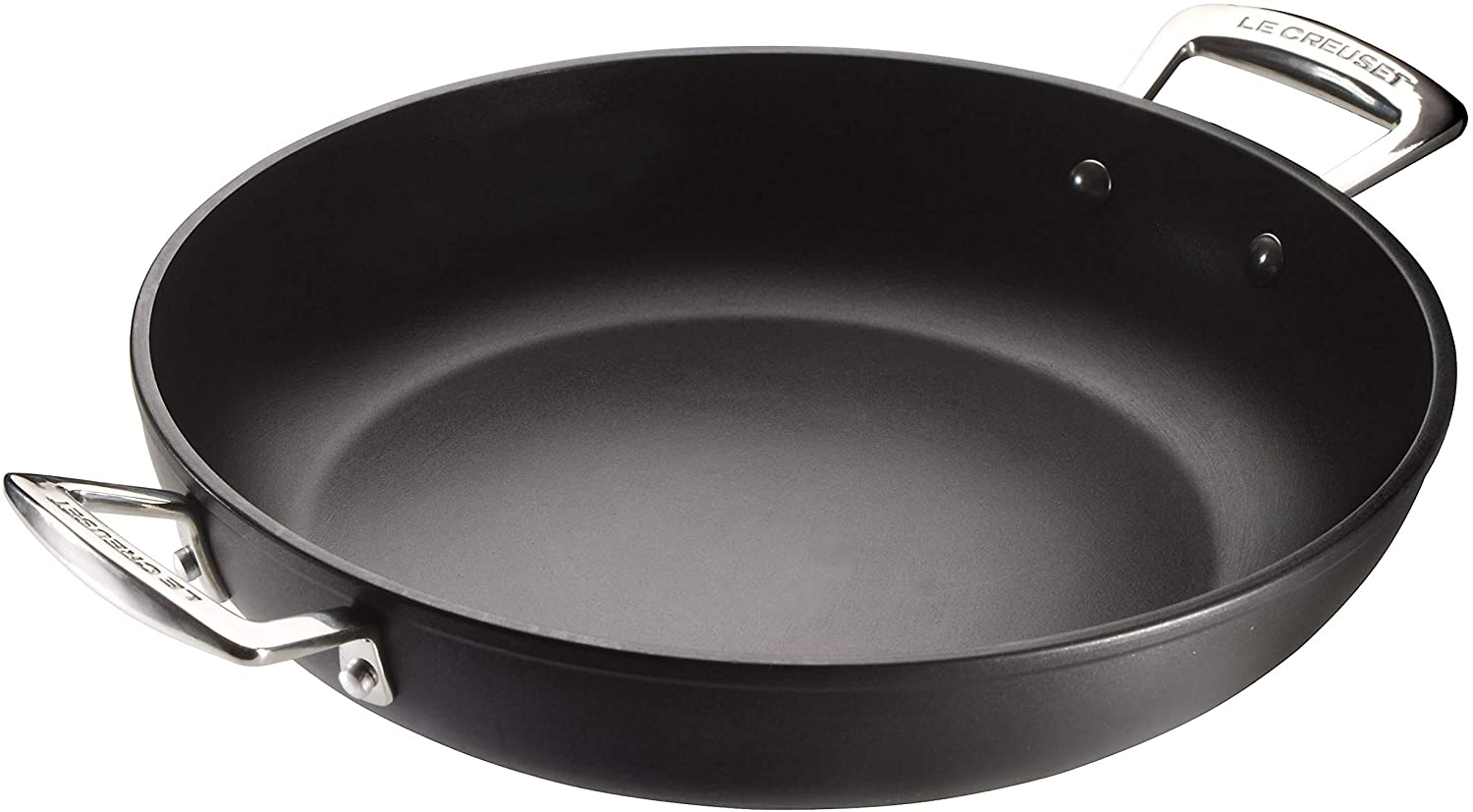 LE CREUSET Toughened Non-Stick Shallow Casserole Pot with Glass Lid, diameter 24 cm, Black, 962007240 - Image 4