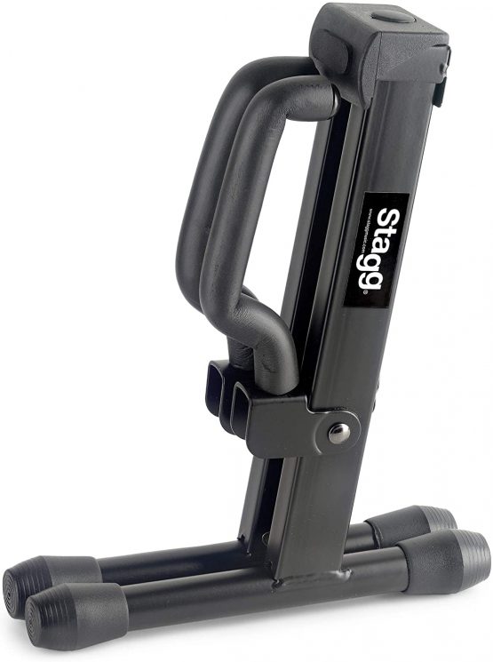 Stagg SUVM-A100BK Foldable A Stand for Ukuleles, Mandolins and Violins - Black - Image 2