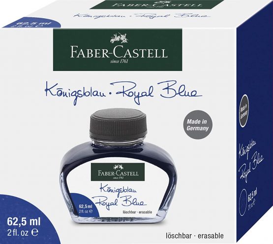 Faber-Castell 148701 Ink Glass for Writing Instruments with Converter Royal Blue