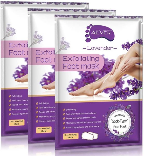 Foot Peel Mask 3 Pack -Exfoliating Foot Mask for Calluses, Dry Cracked Heels and Dead Skin - Moisturize and Repair Rough Foot with Natural Ingredients - Easy to Use at Home - Fits for Women & Men
