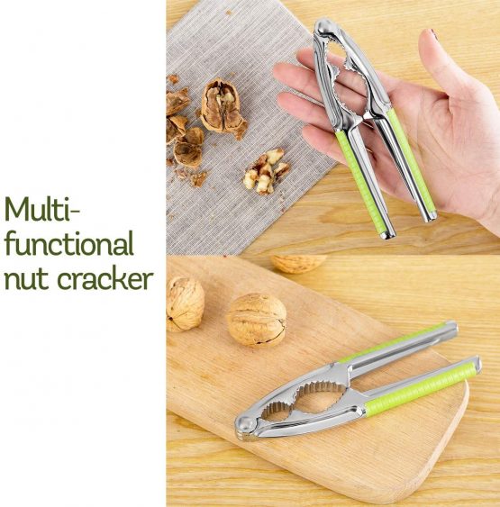 BESTONZON Nut Crackers,Walnut Cracker,nut Opener with 2- Rubber Grips,Suitable for Walnuts, Pecan Nuts, Hazelnuts, Almonds, Brazil Nuts Or Other Nuts - Image 3