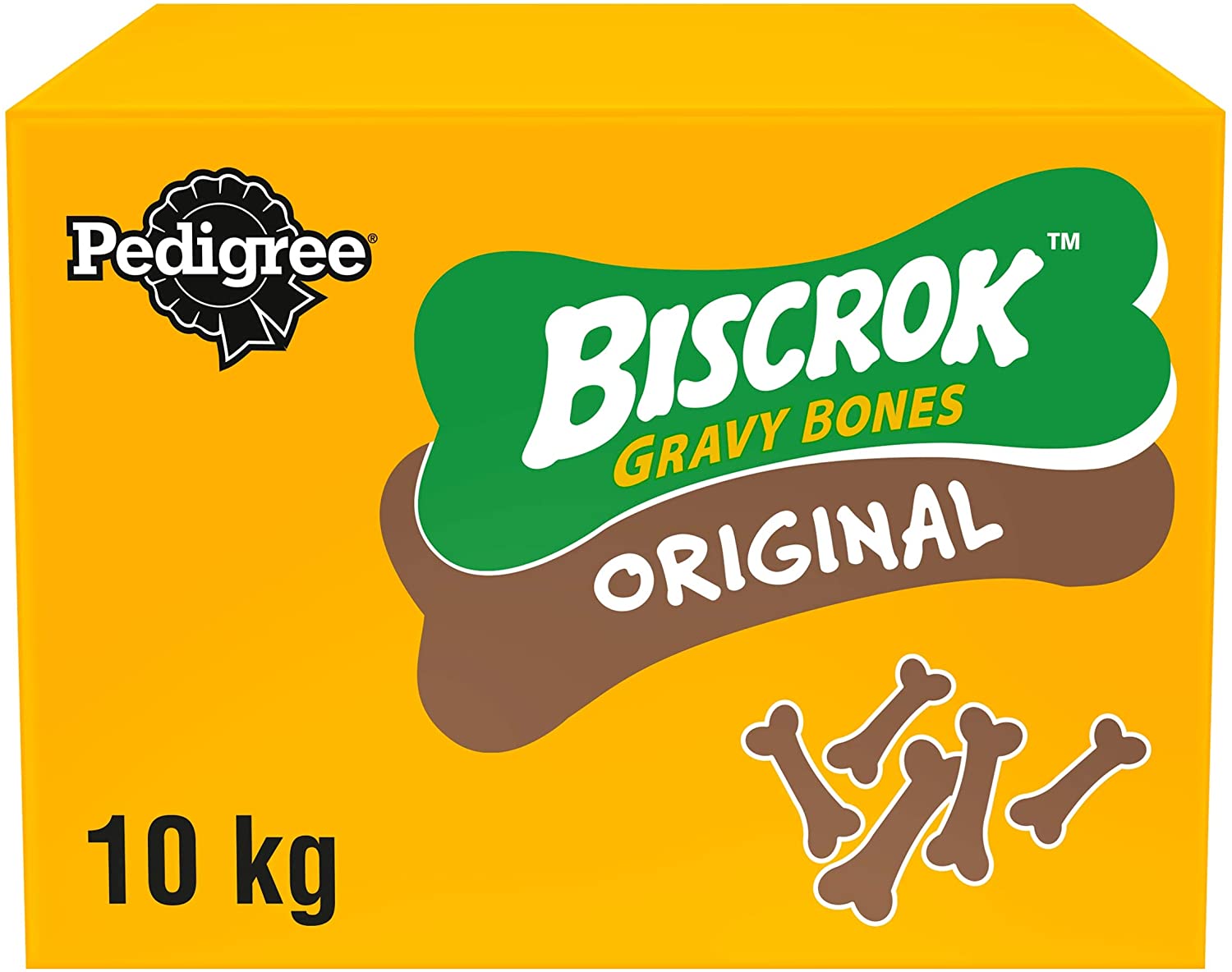 Pedigree Biscrok Original 10 kg Snacks, Dog Treats Gravy Bones Biscuits Dog Treats, Megapack, 10 kg (Pack of 1)