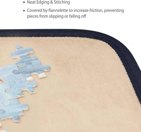 Becko Jigsaw Puzzle Board Portable Puzzle Mat for Puzzle Storage Puzzle Saver, Non-Slip Surface, Up to 1000 Pieces (Khaki) - Image 3