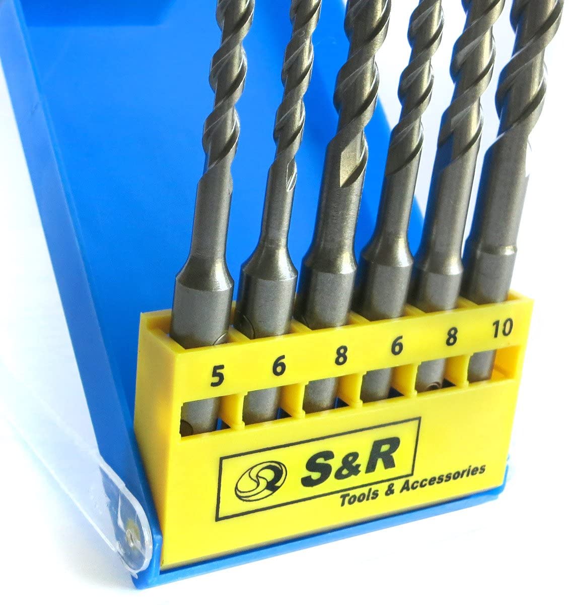 S&R SDS Plus Drill Bit Set 6 pcs 5-10 mm - SDS Masonry Drill Bits for Concrete Masonry & Stone, gray, 6-teilig - Image 2