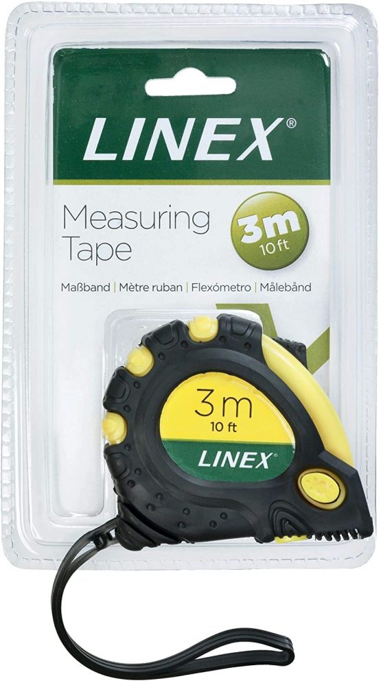 Linex Measuring Tape with Hook and Non-slip Surface Metric and Imperial with Belt Clip 3m Ref Lxemt3000 - Image 2