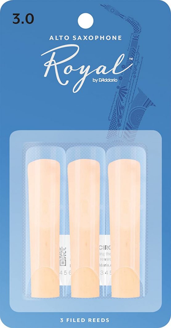 Rico RJB0330 Royal 3.0 Strength Reeds for Alto Sax (Pack of 3)