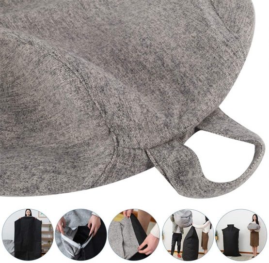 Dandelionsky Classic Bean Bag Chair Sofa Cover, Lazy Lounger Bean Bag Storage Chair Cover for Adults and Kids without Filling - 80x90cm - Image 3
