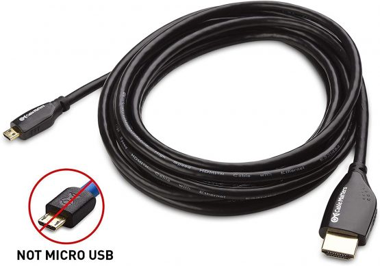 Cable Matters High Speed Micro HDMI Cable with Ethernet 3 Metres - 3D and 4K Resolution Ready - Image 2