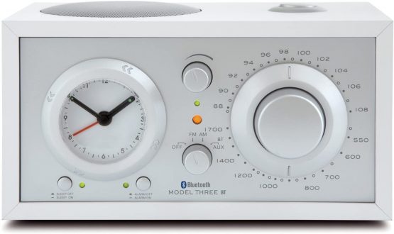 Tivoli Audio Model Three BT - AM/FM Clock Radio with Bluetooth - White/Silver