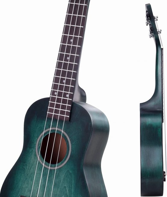 Winzz Kids Adults Ukulele Soprano Beginner Kit 21 Inches with 6 Accessories, Unique Color Design–Dark Cyan - Image 4