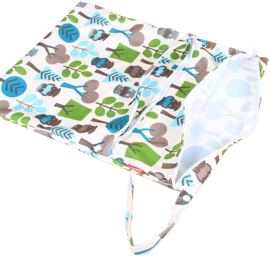 Damero Set of 3 Changing Bags with Reusable Fabric Waterproof Wetbag Wipes Storage Organiser Bag - Image 4