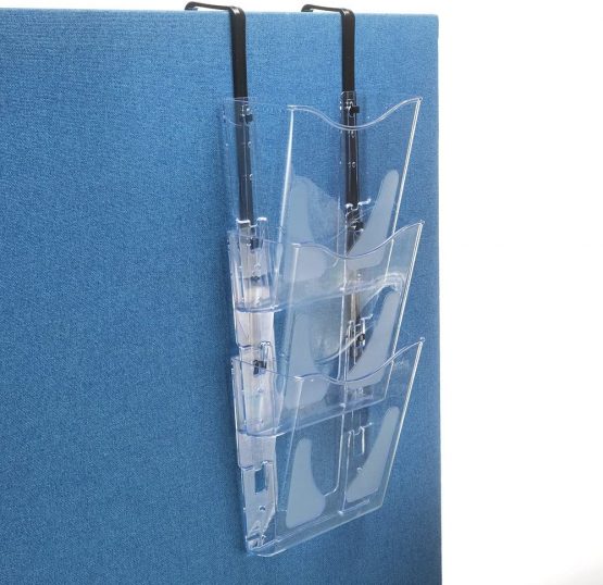 Deflecto CP081YT A4 Portrait Literature File with Hanging Bracket - Crystal