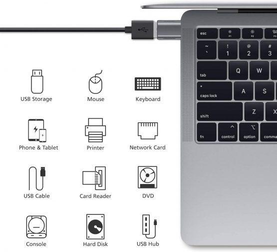 nonda USB C to USB Adapter(2 Pack),USB-C to USB 3.0 Adapter,USB Type-C to USB,Thunderbolt 3 to USB Female Adapter OTG for MacBook Pro 2019/2018/2017,MacBook Air 2018,Surface Go,and More Type-C Devices - Image 2