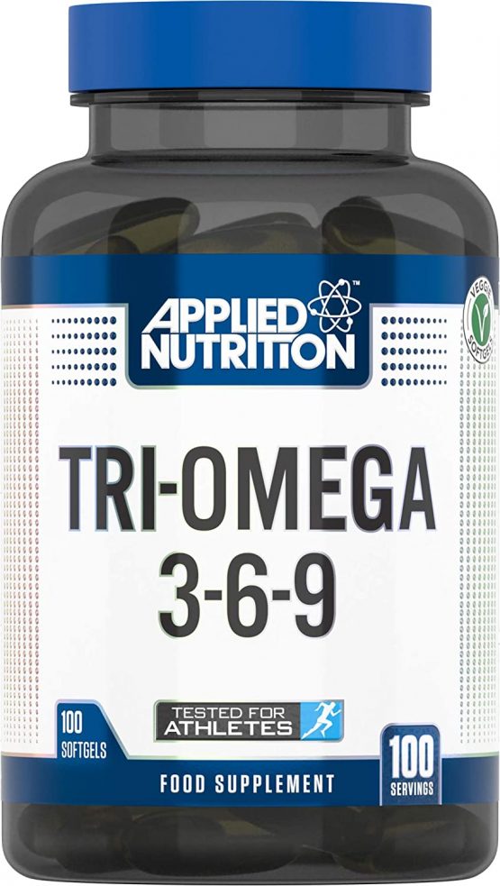 Applied Nutrition Tri Omega 3-6-9 Promotes Heart Health & Brain Function - 100 Veggie Soft Gels