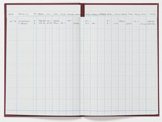 Exacompta Guildhall Headliner Account Book, 298 x 203 mm, 16 Cash Column, 80 Pages, Burgundy - Image 2
