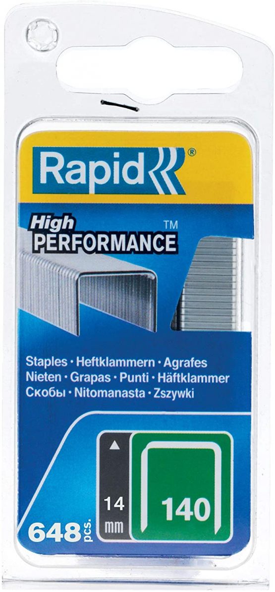 Rapid High Performance Staples, No.140, Leg Length 14 mm, 40109517 - 648 Pieces