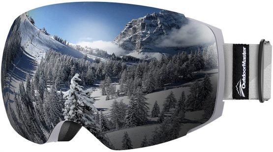 OutdoorMaster Ski Goggles PRO - Frameless, Interchangeable Lens 100% UV400 Protection Ski Snowboard Goggles for Men & Women & Youth
