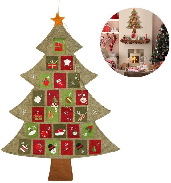 NICEXMAS Christmas Advent Calendar Countdown to Christmas (64cm by 89cm)